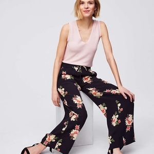 Loft floral drawstring pants